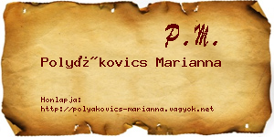 Polyákovics Marianna névjegykártya